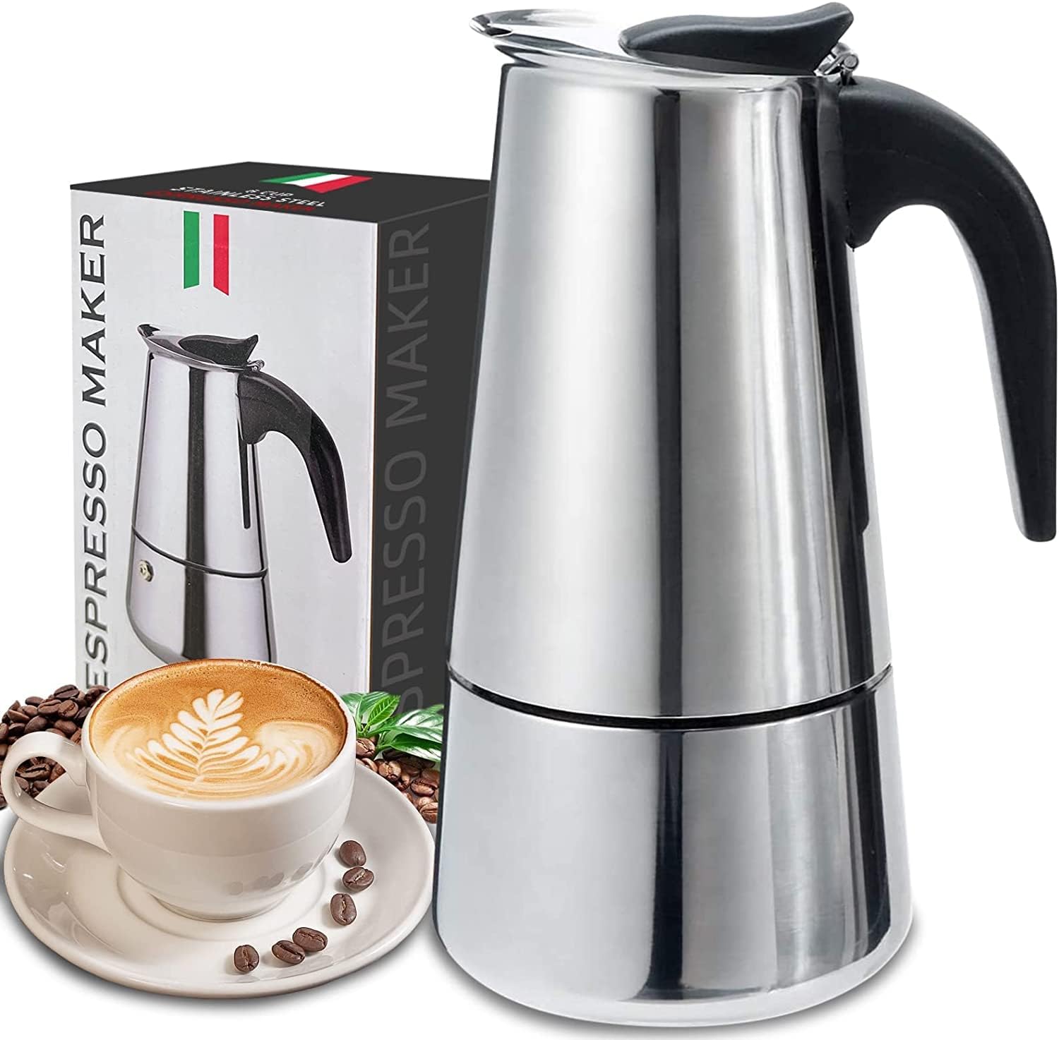 4/6/9 Tasses Moka Pot Caffe Ma - Hero Coffee Equipment avis et prix