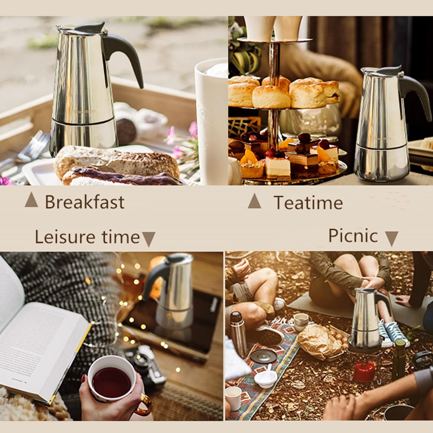 4/6/9 Tasses Moka Pot Caffe Ma - Hero Coffee Equipment avis et prix